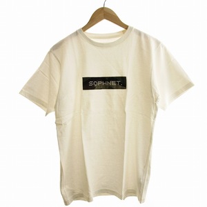 ソフネット SOPHNET. Tシャツ 半袖 ロゴ クルーネック M 白 ホワイト /EE メンズ