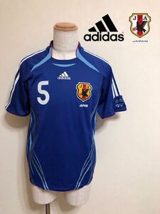 adidas JAPAN アディダス サッカー 日本代表 ユニフォーム 2006 ホーム サイズS 半袖 侍ブルー 背番号5 宮本恒靖 81819 JFA