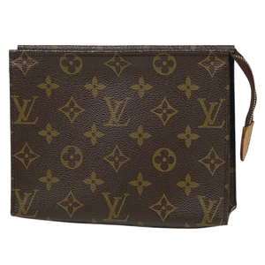 ルイ・ヴィトン Louis Vuitton ポッシュ トワレット 19 小物入れ メイク 化粧ポーチ モノグラム ブラウン M47544 レディース 【中古】