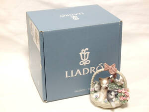 G44070☆LLADRO リヤドロ 1444 三つ子の子猫 フィギュリン 置物 仔猫 猫