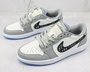 【Christian Dior】 【クリスチャン・ディオール】 Dior × Nike Air Jordan 1 Low OG ホワイト X グレー CN8608-002