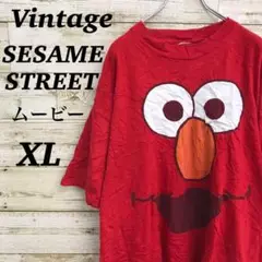 【k4551】USA古着セサミストリートムービーアニメプリント半袖TシャツXL