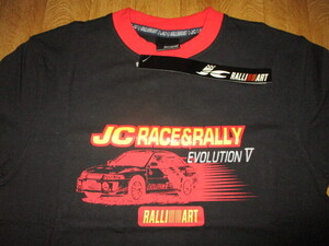 三菱ラリーアート　Tシャツ　デカロゴ　未使用　デッドストック　サイズL（M相当）　WRC・ランサーエボリューション・ジャケット