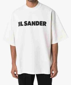 国内正規 20AW JIL SANDER ジルサンダー オーバーサイズ ドロップショルダー ボックスシルエット ロゴ Tシャツ M JSMS707045 MS24870811