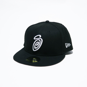 STUSSY ステューシー CURLY S 59FIFTY NEW ERA CAP 23C1311008 カーリー S 59フィフティー ニューエラ キャップ ブラック 帽子 novk