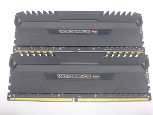 メモリ デスクトップパソコン用 CORSAIR VENGEANCE RGB DDR4-3000 PC4-24000 8GBx2枚 合計16GB CMR16GX4M2C3000C15 起動確認済みです
