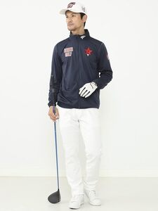 BEAMS GOLF ORANGE LABEL / スターフラッグロゴ ツアー エアシャットブルゾ