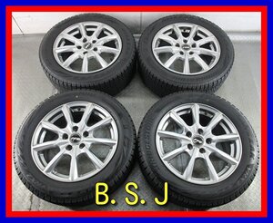 ■中古タイヤホイール■　B.S.J アルミホイール 16インチ 6.5J +47 5H 114.3 BRIDGESTONE VRX2 205/55R16 91Q 冬 ST AW 激安 送料無料 K171