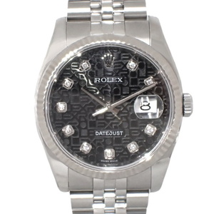 【保証書付】 ロレックス 116234G デイトジャスト 36 SS M番 腕時計 ジュビリー 2008年購入 ブラック 40802069708【アラモード】