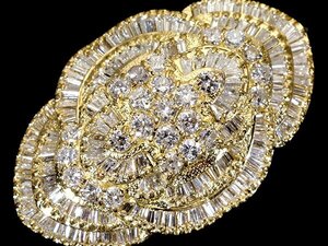 1円～【ジュエリー極】超豪華な輝き！上質天然ダイヤモンド3.00ct 超高級K18YGリング k8726vim【送料無料】