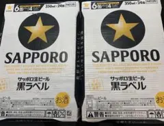 ⭐︎送料無料⭐︎ サッポロ 生ビール 黒ラベル 350ml 2ケース （48缶）