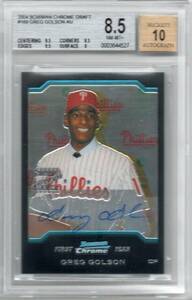 【BGS Near-Mint+8.5】2004 Bowman Chrome[GREG GOLSON] 1st Bowman Auto(直筆サイン) Chrome Card 