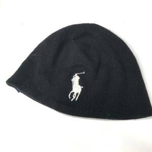 ラルフローレン Ralph Lauren メリノウール ニットキャップ ブラック フリーサイズ