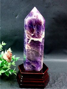 天然～愛の守護石～夢幻紫水晶アメジスト六角柱179G2-65G19D