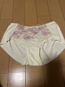 triumph トリンプ ショーツ　 薄アイボリーピンク刺繍　未使用タグ無しです。 Mヒップハング 