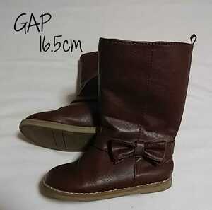 送料510円～【USED】Gap ブーツ 16センチ 16.5センチ トールブーツ キッズ GAP 女の子 サイズ10 ブラウン 女児 ギャプ