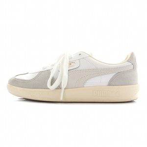 プーマ PUMA パレルモ レザー PALERMO LTH スニーカー シューズ スエード US6.5 24.5cm 白 ホワイト グレー 396464-02 /NW28