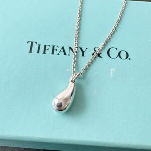 ◆ ティファニー TIFFANY &Co. ティアドロップ ネックレス 925 総重量約2.9g 箱付き シルバー アクセサリー レディース エルサ ペレッティ