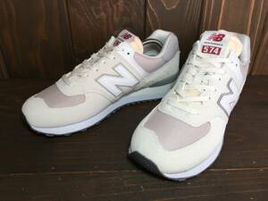 ★new balance ニューバランス classic U 574 RCD ライトグレー×白 8.5インチ 26.5cm 未使用 検 996 1300 1400 クラシック スニーカー