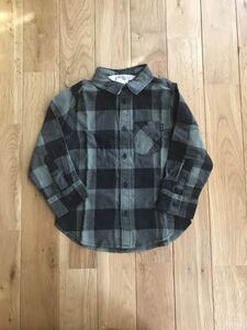 新品 H&M チェックシャツ フランネルシャツ カーキ 100センチ 男の子