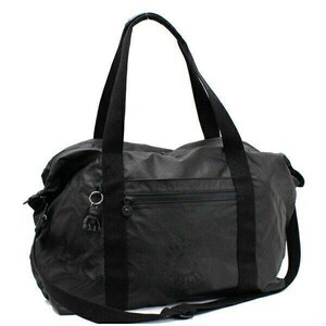 48022 キプリング 2WAY ボストンバッグ ナイロン ブラック 中古 Aランク KIPLING K14248｜