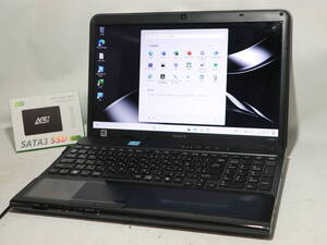 綺麗 ★ Core i7 カーボンブラック ★ VAIO windows 11 ≪爆速仕様 ≫ メモリ16G / SSD1TB(新品) / WebCam /WiFi/Blu-ray/office2021