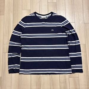 Lacoste/ラコステ/長袖/Tシャツ/ロンT/ボーダー/ロゴ/L