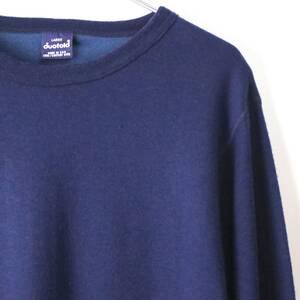 ダブルフェイス 80s 70s duofold ロンT SWEAT デュオフォールド スウェット ネイビー インナー USA製 vintage ヴィンテージ 希少 ウール