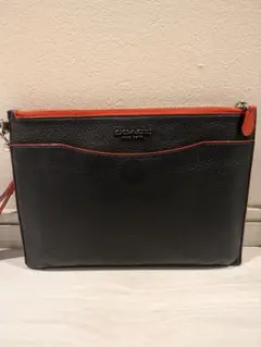 COACH クラッチバッグ　メンズ　ネイビーレッド