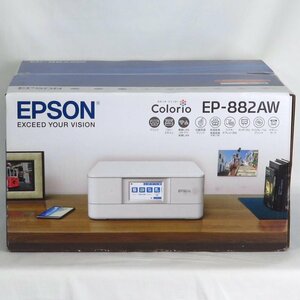 1円【未使用】EPSON エプソン/カラリオ インクジェット複合機 ホワイト/EP-882AW/81