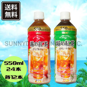 沖縄限定 UCC 霧の紅茶 2種類 550ml 24本(各12本) アップルティー ストレートティー 沖縄旅行 沖縄お土産