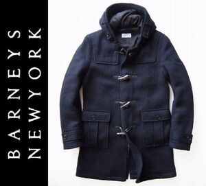 ◆BARNEYS NEWYORK◆リブニットダッフルコート ネイビーL 新品◆本物