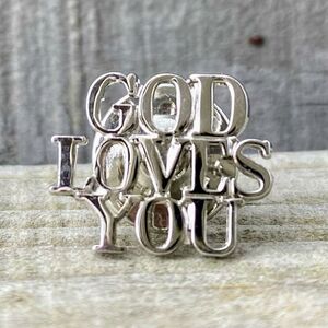 【ピンバッチ】★送料無料★ TIFFANY&Co. ティファニー GOD LOVES YOU シルバー925 ヴィンテージ