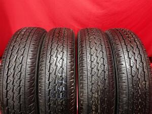 中古タイヤ 145/80R12 80/78N 4本セット ブリヂストン K370 BRIDGESTONE K370 9.5分山★n12 商用車6PR エブリィ NV100 クリッパー