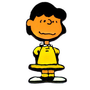 ピンバッジ・ルーシー女の子スヌーピー仲間 SNOOPY LUCY UFS◆フランス限定ピンズ◆レアなヴィンテージものピンバッチ