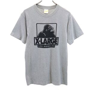 エクストララージ 日本製 プリント 半袖 Tシャツ S グレー XLARGE メンズ