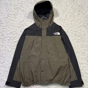 大人気 定番！！ THE NORTH FACE ザノースフェイス マウンテンパーカー ライトジャケット GORE-TEX ゴアテックス NP62236 カーキ×黒 L