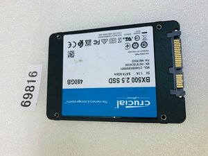 SSD480GB SATA 2.5 インチ SSD480GB 7MM CRUCIAL BX500 中古 動作確認済 使用時間 32時間