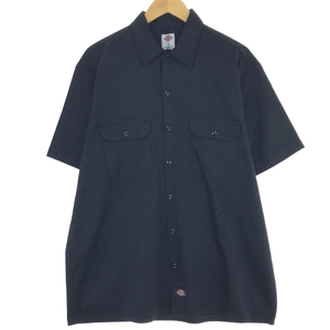 古着 ディッキーズ Dickies 半袖 ワークシャツ メンズL /eaa436701 【SS2409_50%】