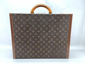 ジャンク LOUIS VUITTON ルイヴィトン モノグラム プレジデント45 トランク ビジネスバッグ ヴィンテージ ポケット劣化[03-3013