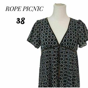 ROPE PICNIC ロペピクニック　レディース　半袖　チュニック　S　総柄