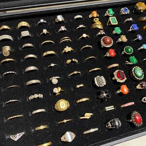 指輪 おまとめ セット リング ring ゴールド シルバー アクセサリー 真珠 天然石 パール カラーストーン jewelry accessory 宝石 レトロ