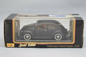 未使用 Maisto マイスト 1/18 Volkswagen Export Sedan フォルクス ワーゲン エクスポート セダン 1951年 ブラック 黒 ミニカー 車 Hb-481M