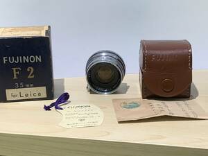 【12784】【希少！/Leica ライカ Lマウント MF単焦点レンズ】 FUJINON 35mｍ F2 フジノン 1:2 f=3.5cm /L39/SN:201022/FUJI PHOTO FILM CO.