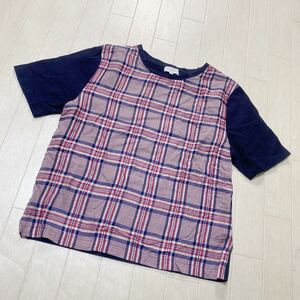 3950☆ MACKINTOSH PHILOSOPHY マッキントッシュ フィロソフィー 半袖Tシャツ レディース 36 チェック柄