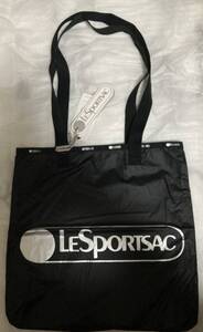 Lesportsac レスポートサック TRUE BLACK ショルダーバッグ 黒 シルバー ビッグロゴ LOGO TOTE ショルダー レスポ