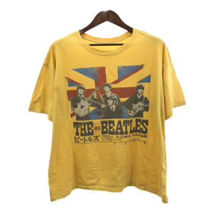 ■ THE BEATLES ザ・ビートルズ 日本公演 半袖Ｔシャツ バンドT イエロー (レディース 1X) Q5781 1円スタート