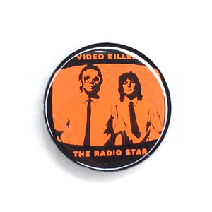 蛍光 缶バッジ The Buggles バグルス ラジオ・スターの悲劇 Video Killed the Radio Star New Wave MTV 80