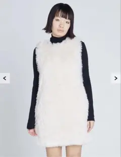 little sunny bite fur mini dress / WHITE