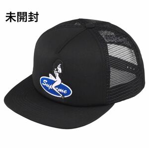 未開封 23fw Supreme Pin Up Mesh Back 5-Panel Black タグ ステッカー付 Supreme Online 購入 シュプリーム キャップ メッシュ ブラック